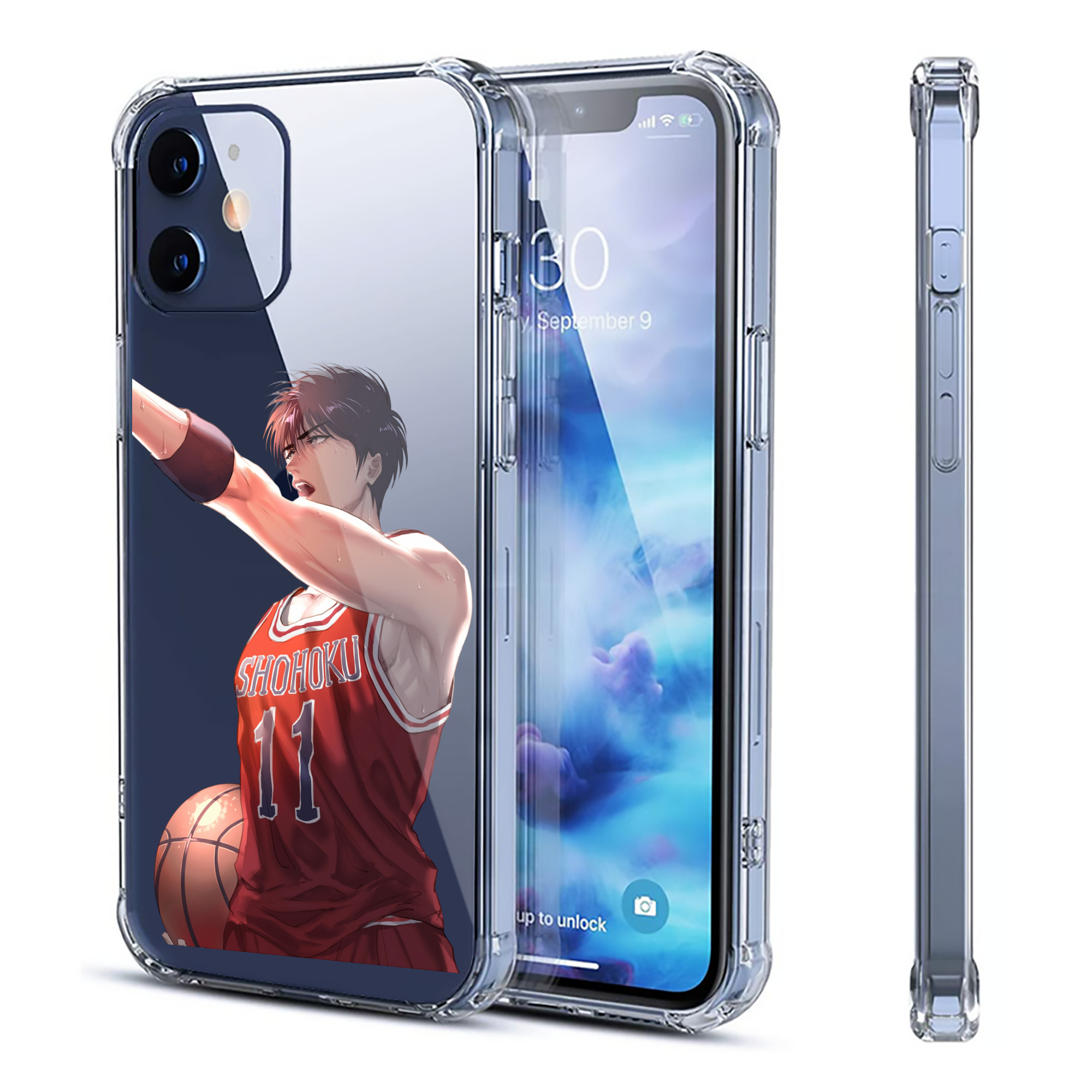 （画像用） SLAM DUNK／スラムダンク 【iPhone 12シリーズ対応】透明スマホケース（クリアソフトケース）